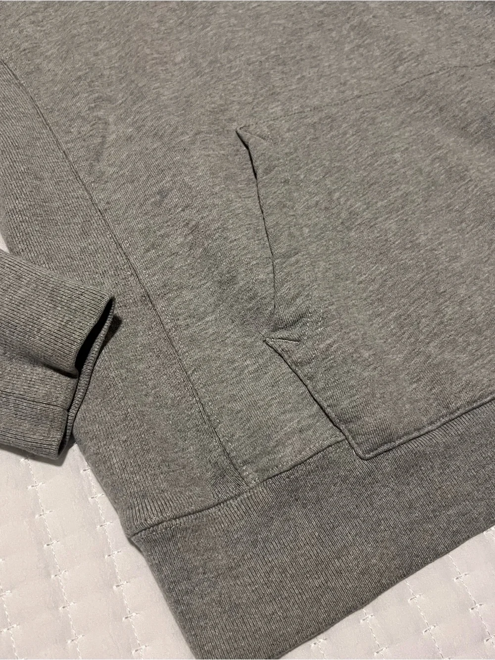 J.CREW Hoodie Mens M Vintage Fleece Terry Pullover Sweatshirt Cotton Gray